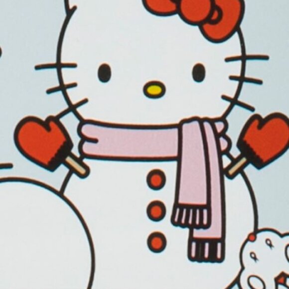 NWT HELLO KITTY Sanrio Blue Snowman Square Baking Pan 9 x 9 - Picture 2 of 3